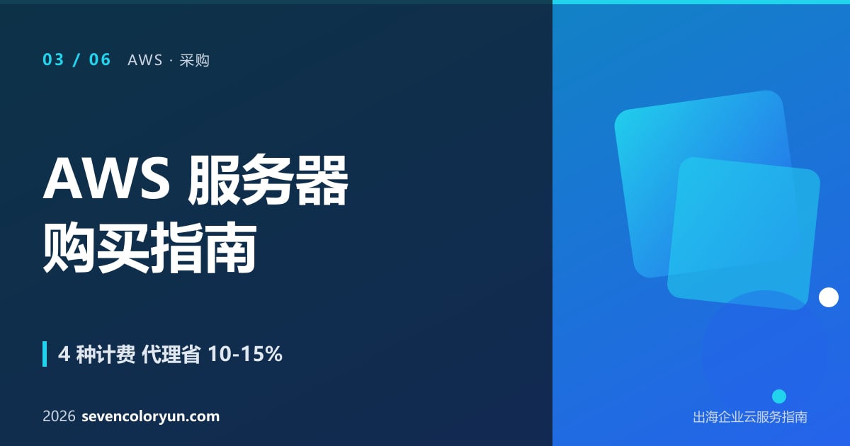 AWS 服务器 4 种计费方式(按需/预留/Spot/分层定价)折扣对比表